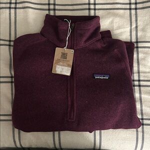 Patagonia Women’s Zip-Up Sweater in Deep Burgundy